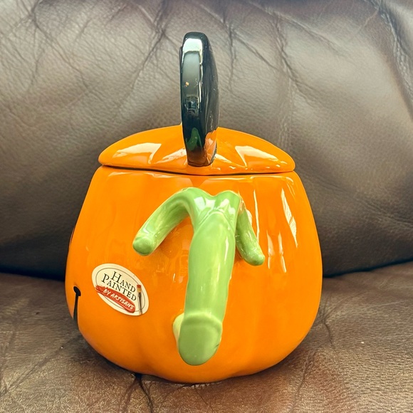 Disney Halloween Mickey Mouse Jack O’ Lantern Pumpkin Ceramic Teapot - Picture 9 of 12